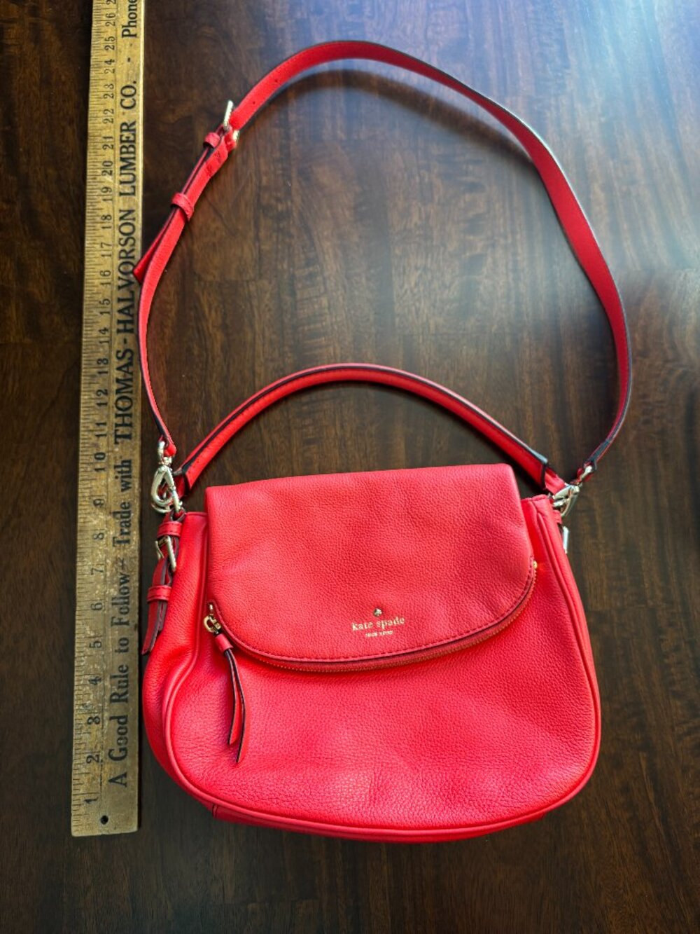 Kate Spade Jackson Medium Flap Shoulder/Crossbody in Stoplight